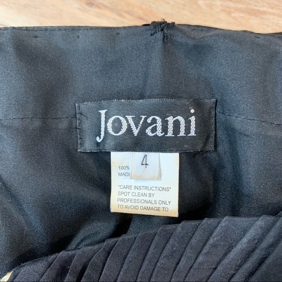 Jovani Dress Gown Prom Hi-Lo Sequin Animal Print Tiger Black Mini Train - Picture 8 of 9